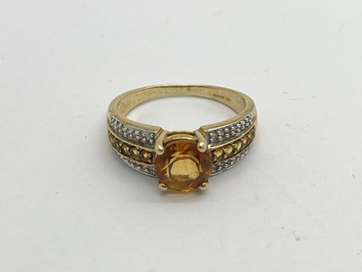 Lot 313 - A Modern QVC 9ct Gold Dress Ring, circular...