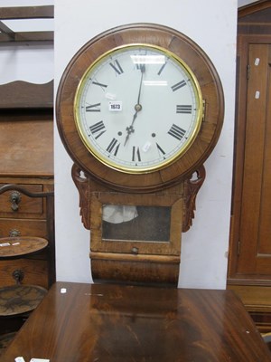 Lot 1673 - XIX Century Cased Wall Clock, with eight day...