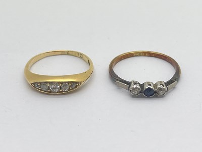 Lot 331 - An Antique Diamond Set Boat Shape Ring,...