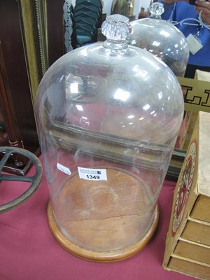 Lot 1349 - XIX Century Glass Display Dome, of circular...