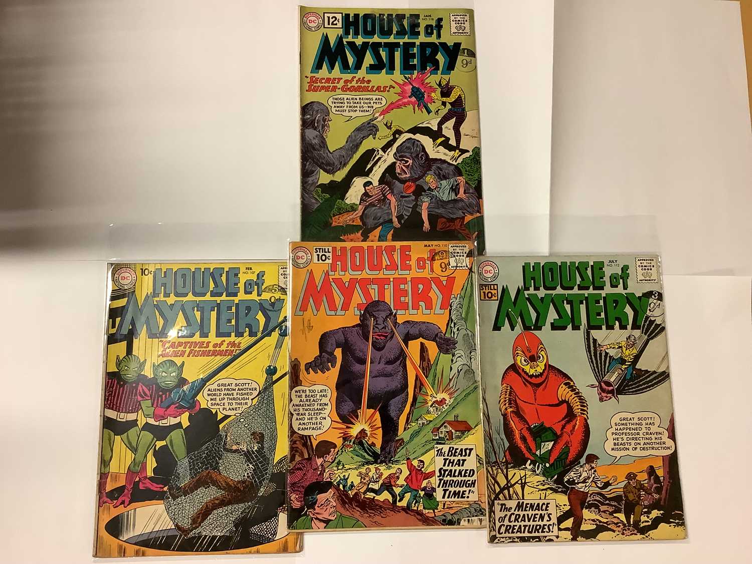 Lot 721 - Four House of Mystery DC Comics, comprising...