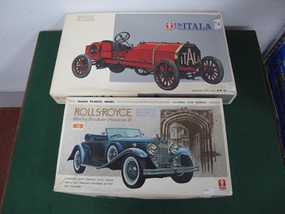 Lot 461 - Two Plastic Model Car Kits by Bandai. #6060...