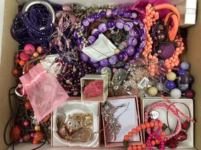 Lot 66 - An Assortment of Costume Jewellery, in hues of...
