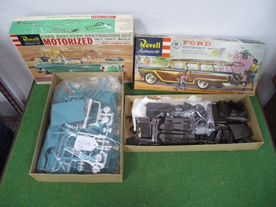 Lot 600 - Two Vintage Plastic Model Car Kits by Revell:...