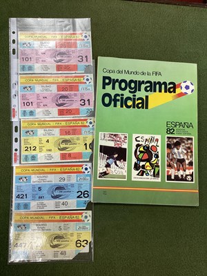 Lot 842 - 1982 World Cup England Tickets, for games v....