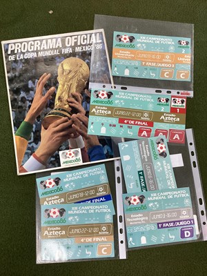 Lot 844 - 1986 World Cup, England Tickets for games v....