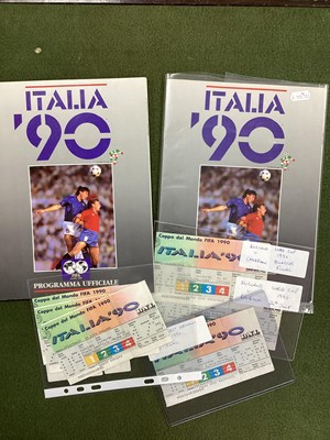 Lot 841 - 1990 World Cup, England Tickets for games v,...