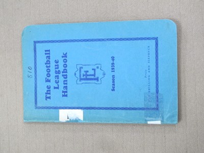 Lot 606 - 1939-40 The Football League Handbook, for the...