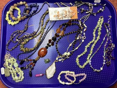 Lot 76 - An Assortment of Hardstone Jewellery, to...