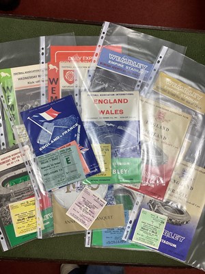 Lot 816 - England Ticket and Programme, from home games...