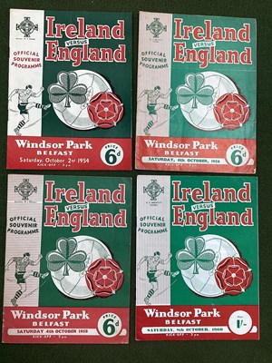 Lot 806 - Northern Ireland v. England Programmes, at...