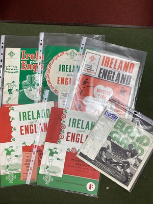 Lot 807 - Northern Ireland v. England Programmes, at...