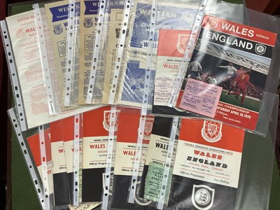 Lot 837 - Wales v. England Programmes - 1957, 59 plus...