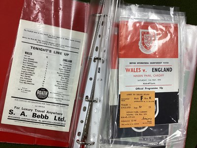 Lot 799 - Wales V. England Ticket and Programme 1972...