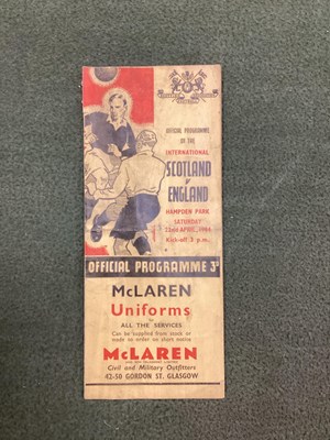 Lot 810 - 1944 Scotland v. England Gatefold Programme,...