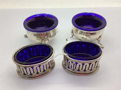 Lot 11 - A Matched Pair of Hallmarked Silver Salts,...