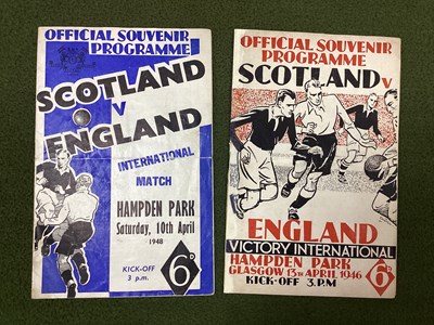 Lot 855 - Scotland v. England Programmes, April 1946...