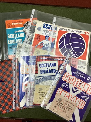 Lot 853 - Scotland v. England Ticket and Programme -...