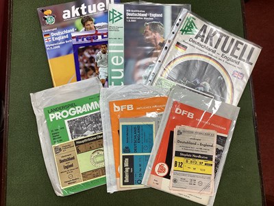 Lot 817 - Germany v. England 1965 Ticket and Programme...