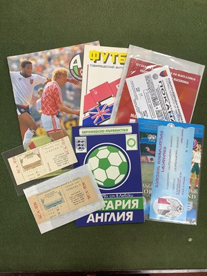 Lot 838 - England Aways - 1986 Programme at Russia, 1992...