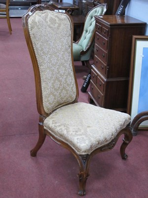 Lot 1567 - XIX Century Walnut Nursing Chair, with a...