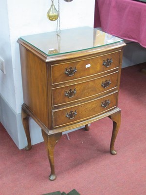 Lot 1576 - XX Century Walnut Chest of Drawers, top with...