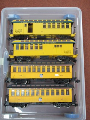 Lot 430 - Four Bachmann 'G' Gauge U.S.A Outline Bogie...