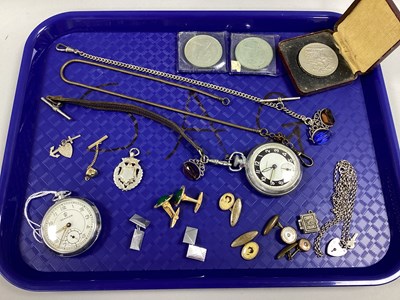 Lot 27 - Ingersoll and Services Openface Pocketwatches,...