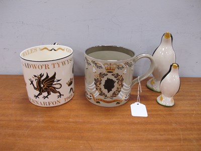 Lot 1220 - Two Large Wedgwood Royal Commemorative Mugs,...