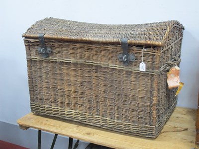 Lot 1502 - Wicker laundry basket, circa early XX century...