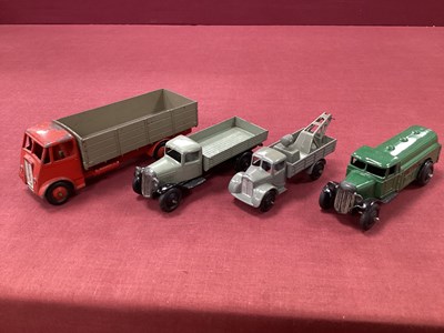 Lot 692 - Four 1940's/1950's Dinky Toys, including three...