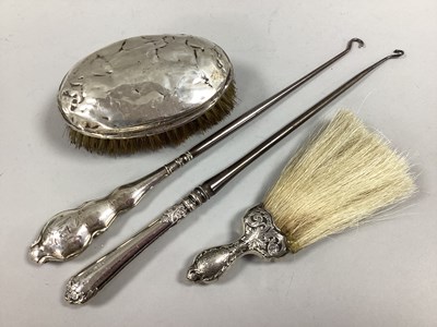 Lot 33 - A Hallmarked Silver Backed Brush, (dents /...