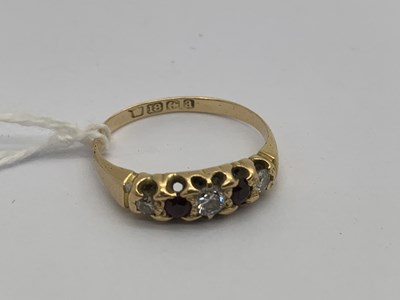 Lot 135 - An Antique 18ct Gold Diamond Set Five Stone...