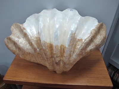 Lot 1479 - A fiberglass decrotive giant clam shell,...