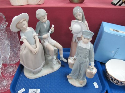 Lot 1236 - Lladro figurines 'adolescence' with matte...