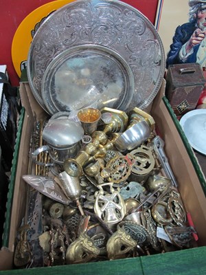 Lot 1012 - A large collection of brass ware to include...