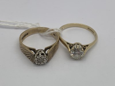 Lot 124 - A 9ct Gold Single Stone Diamond Ring, the...