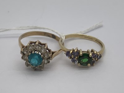 Lot 123 - A 9ct Gold Multi Stone Set Ring, round cut...