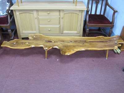 Lot 1545 - A large modern tree root coffee table 221w x...