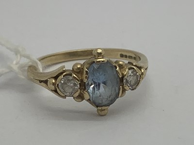 Lot 114 - An Antique Style 9ct Gold Three Stone Ring,...