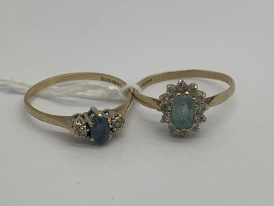 Lot 113 - A Dainty 9ct Gold Three Stone Ring, the...