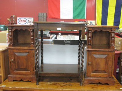 Lot 1564 - A pair of bedside cabinets with single doors...