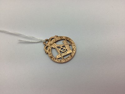 Lot 247 - A 9ct Rose Gold Masonic Medallion Pendant,...