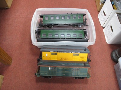 Lot 403 - Two Newqida "G' Gauge/10mm TB Green Bogie...