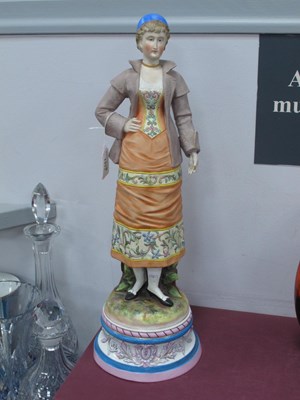 Lot 1191 - A Victorian bisque figure of a hand painted...