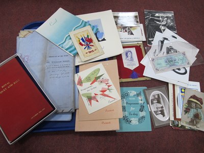 Lot 1423 - 1950's Cunard, menus, progrmmes, etc(x 8),...