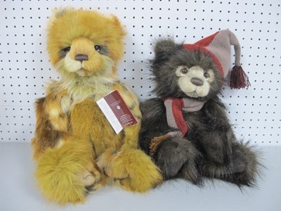 Lot 327 - Two Charlie Bears Articulated Plush Bears, to...