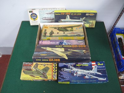 Lot 463 - Eight Vintage Plastic Model Aircraft Kits by...