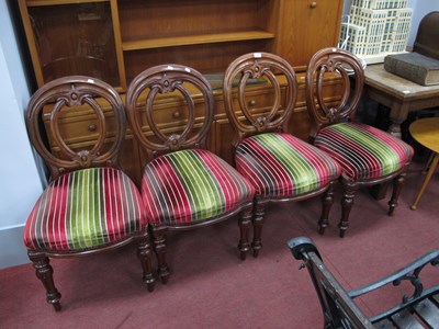 Lot 1601 - Set of Four XIX Century Mahogany Dining Chairs,...