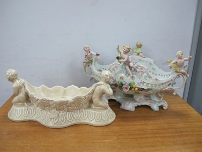 Lot 1301 - Continental Porcelain Table Centrepiece Bowl,...